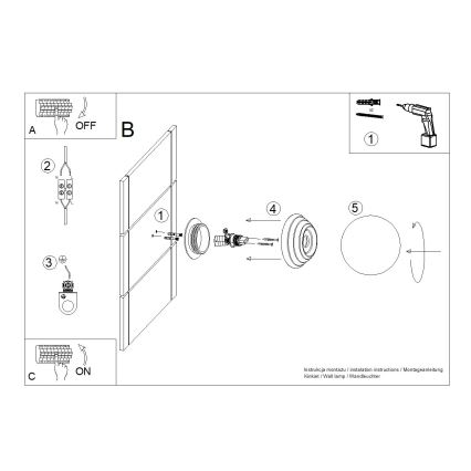 Vannas istabas sienas gaismeklis ZORI 1xG9/8W/230V IP44 balts