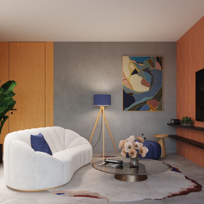 Grīdas lampa NATT 1xE27/15W/230V zila