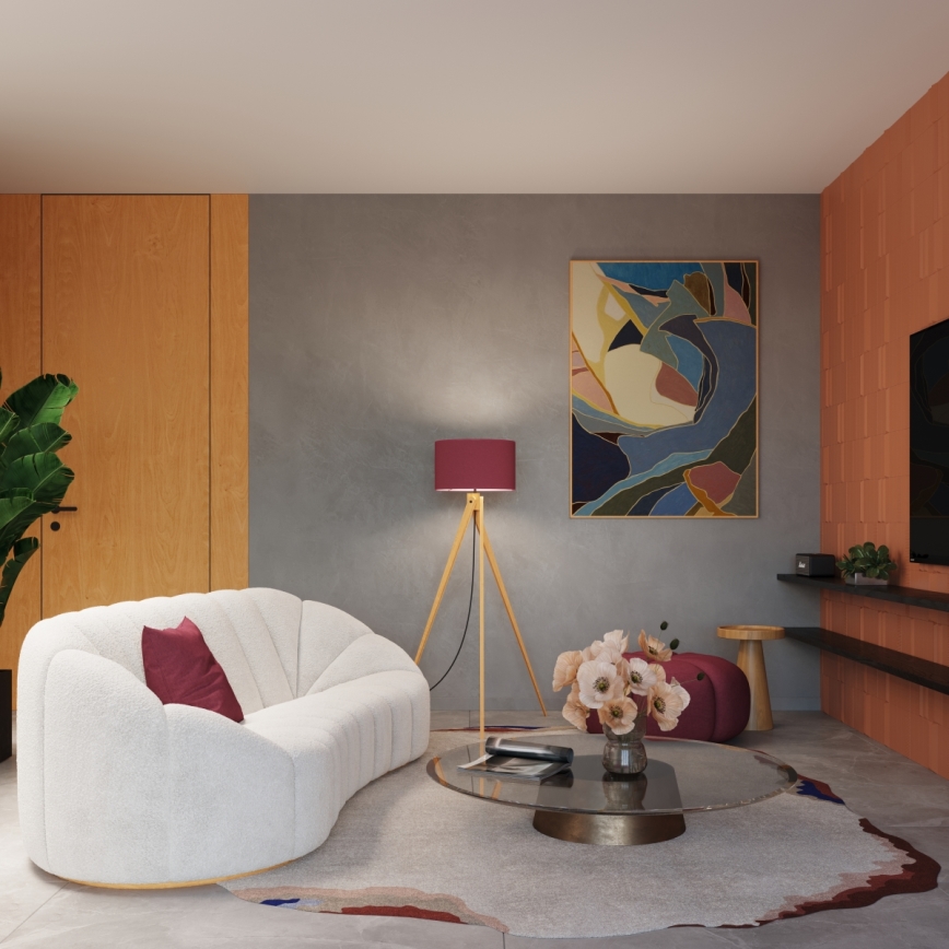 Grīdas lampa NATT 1xE27/15W/230V sarkana