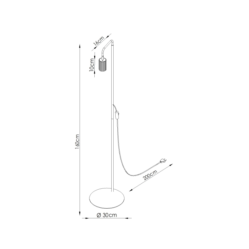 Grīdas lampa KARBON 1xGU10/10W/230V balta