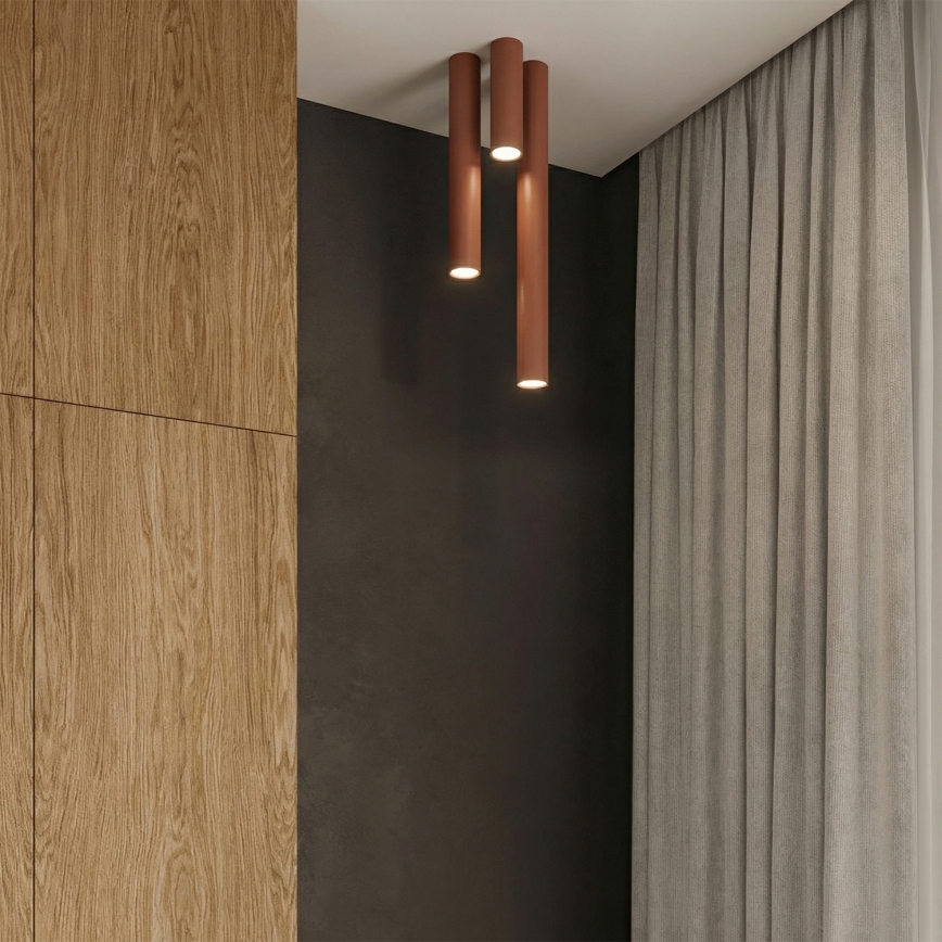 Virziena gaismeklis LAGOS 1xGU10/10W/230V 10 cm brūns