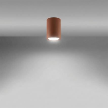Virziena gaismeklis LAGOS 1xGU10/10W/230V 10 cm brūns
