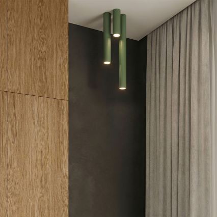 Virziena gaismeklis LAGOS 1xGU10/10W/230V 10 cm zaļš