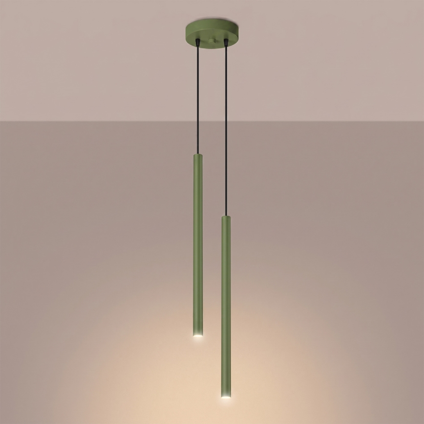 Pakaramā lampa PASTELO 2xG9/8W/230V zaļa