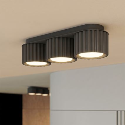 Virziena gaismeklis AURA 3xGX53/10W/230V melns