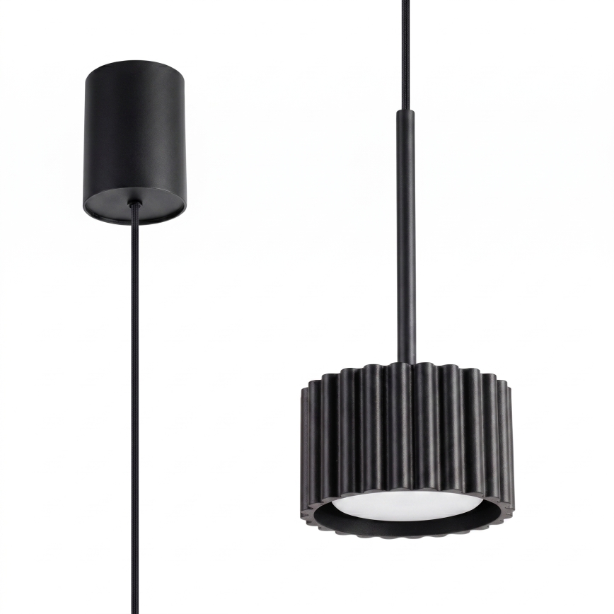 Pakaramais gaismeklis uz vada AURA 1xGX53/10W/230V melns