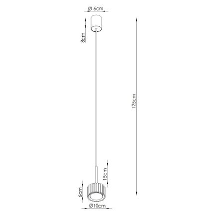 Pakarināmā lustra AURA 1xGX53/10W/230V krēmkrāsaina