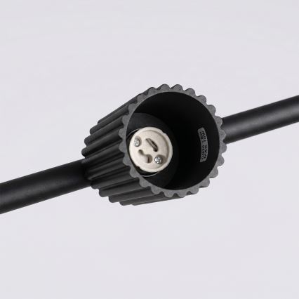 Griestu lampa KARBON ar kabeļa pakarinājumu, 4x GU10/10W/230V, melna