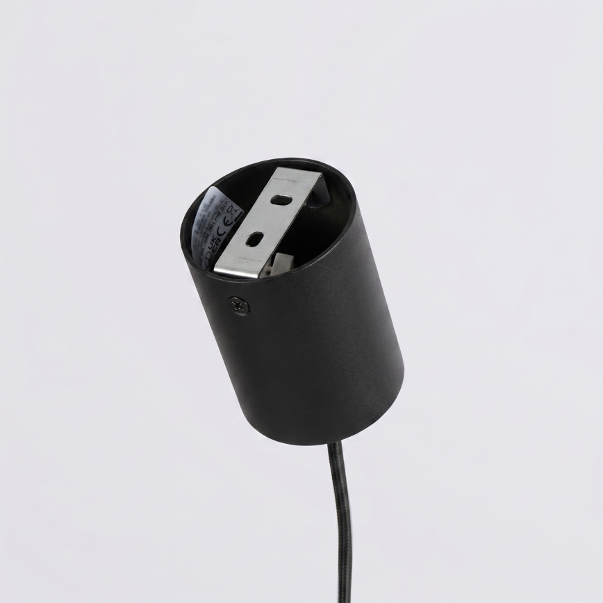 Griestu lampa KARBON ar kabeļa pakarinājumu, 4x GU10/10W/230V, melna