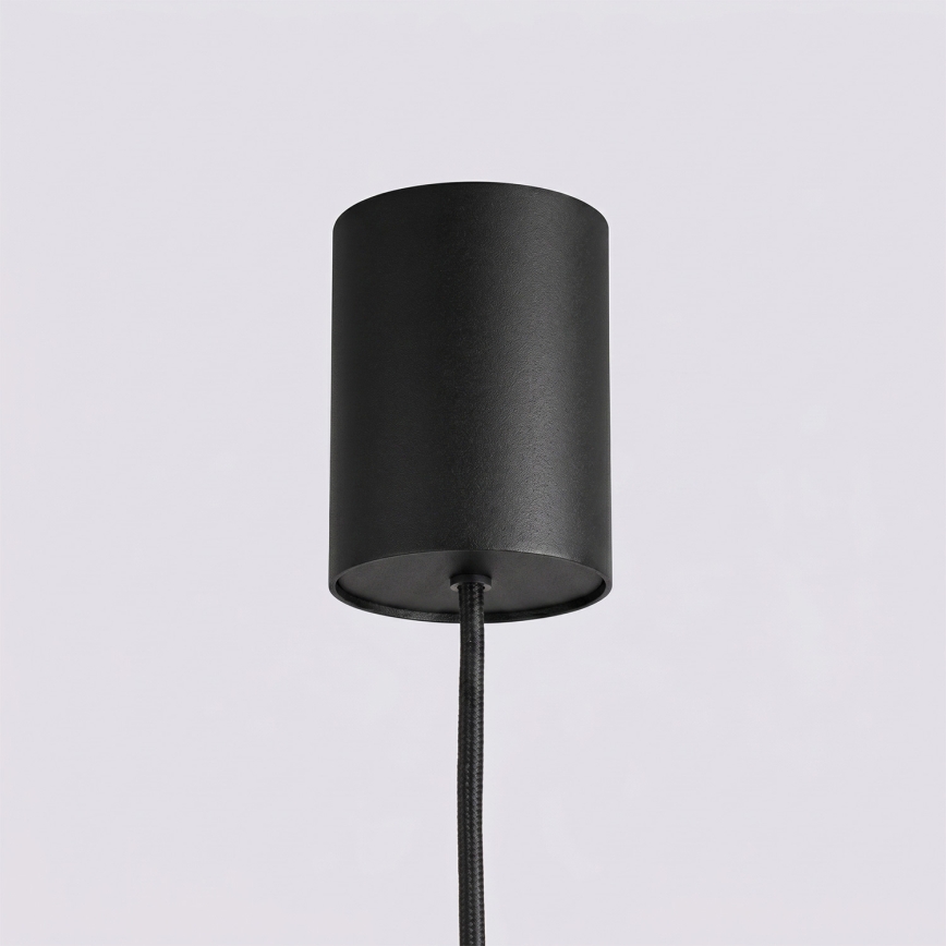 Griestu lampa KARBON ar kabeļa pakarinājumu, 4x GU10/10W/230V, melna