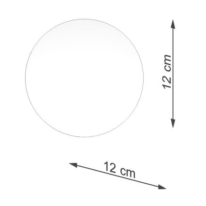 Rezerves abažūrs starmetim un galda lampai BOOMO G9 d. 12 cm balta