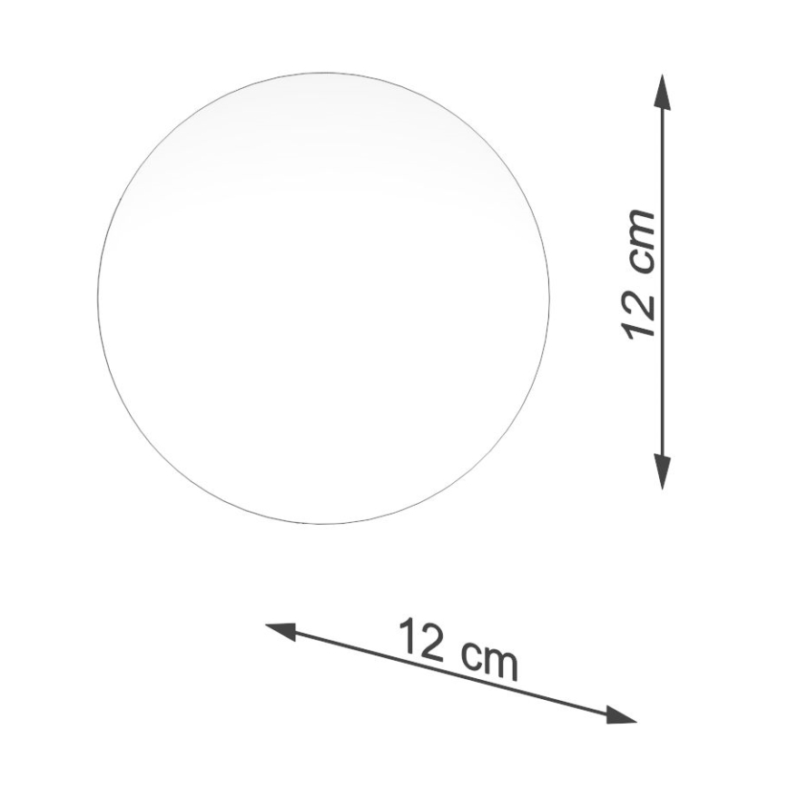Rezerves abažūrs starmetim un galda lampai BOOMO G9 d. 12 cm balta