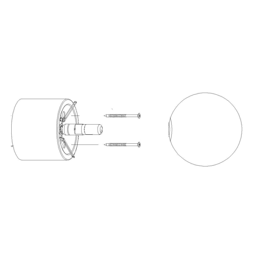 Rezerves abažūrs starmetim un galda lampai BOOMO G9 d. 12 cm balta