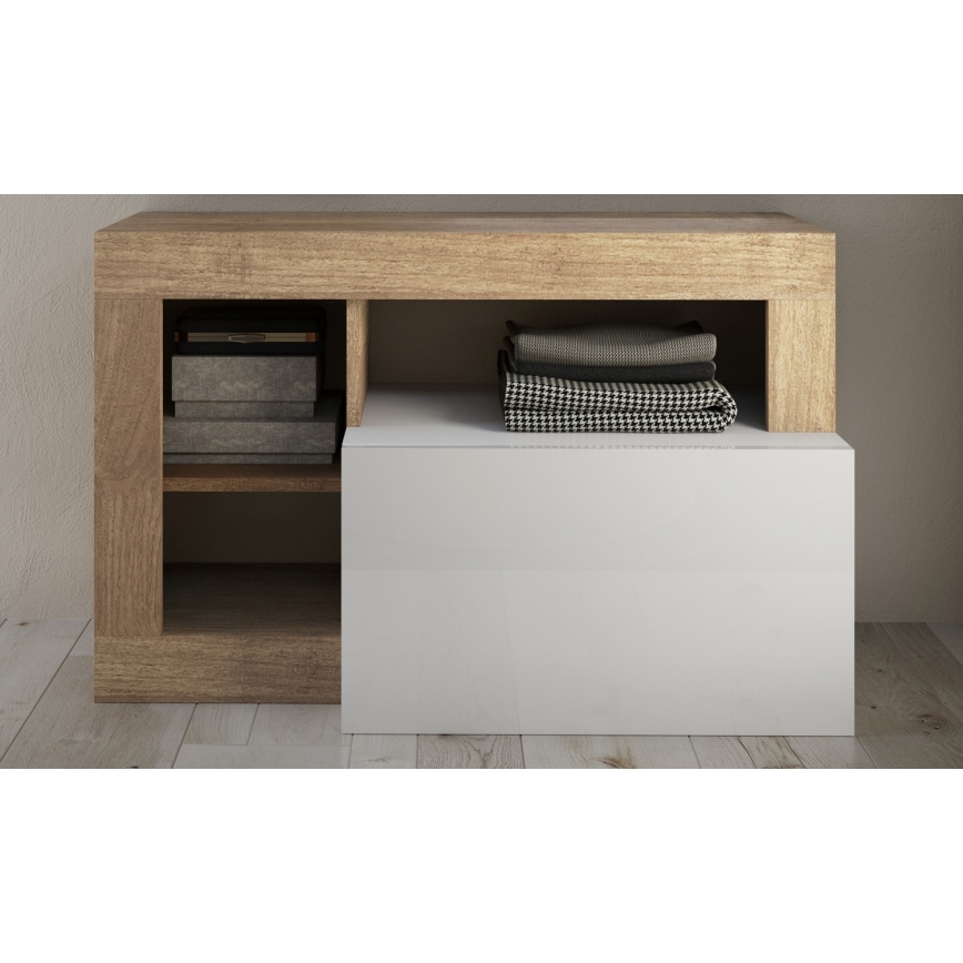 Sols LENOR 91x209 cm balts/brūns
