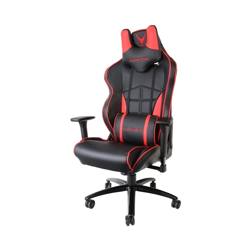 Spēļu krēsls VARR Monza melns/sarkans