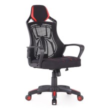 Spēļu krēsls VARR Spider melns/sarkans