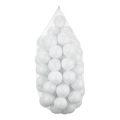 Spēļu plastmasas bumbiņas 50 gab. diametrā 7 cm baltas