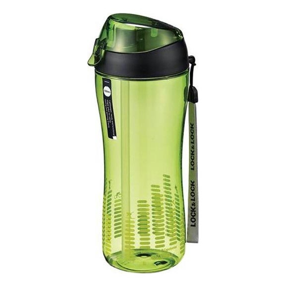 Sporta pudele ar salmiņu 550 ml zaļa