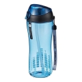 Sporta pudele ar salmiņu, 550 ml, zila