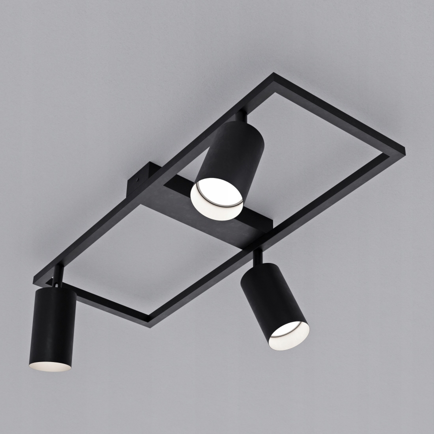 Spot gaismeklis 3xGU10/30W/230V melns