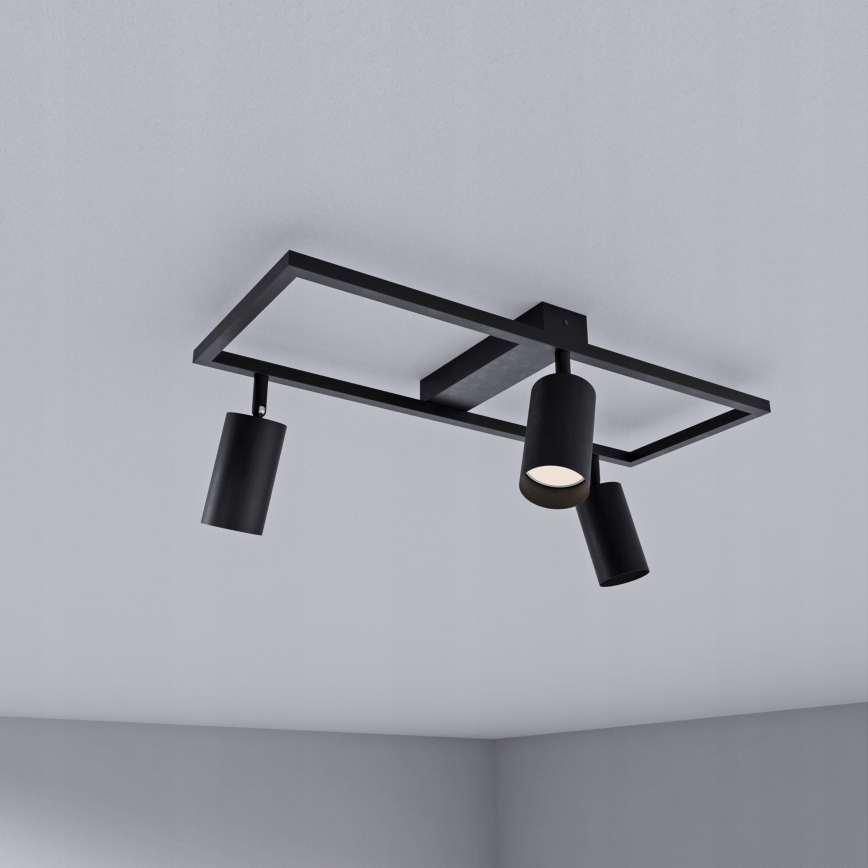 Spot gaismeklis 3xGU10/30W/230V melns