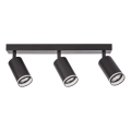 Spot gaismeklis PIPE 3xGU10/10W/230V melns