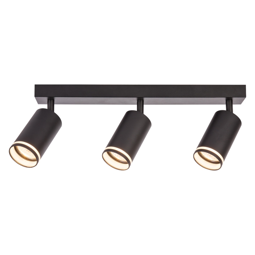 Spot gaismeklis PIPE 3xGU10/10W/230V melns