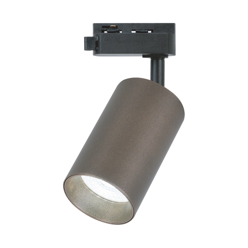 Spot gaismeklis vienfāzes sliedes sistēmai PIPE 1xGU10/10W/230V brūns