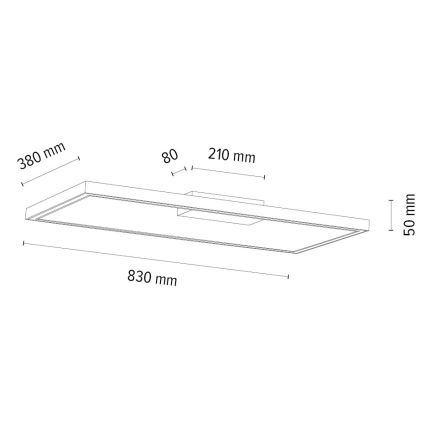 LED Aptumšojama griestu lampa RAMME LED/34W/230V ozols – FSC sertificēts