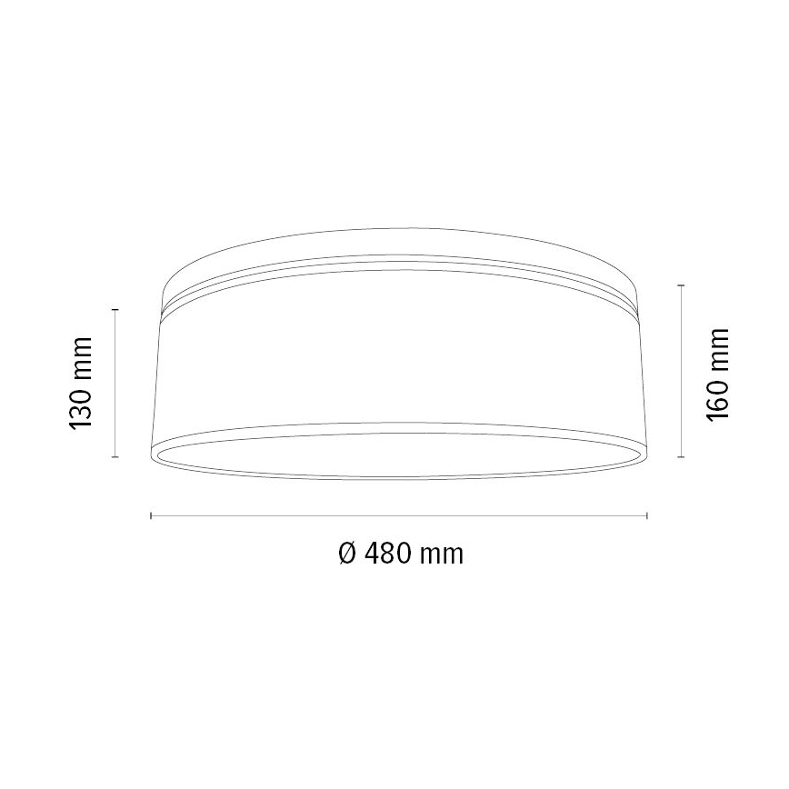 Griestu lampa BOHO 3xE27/25W/230V d. 48 cm ozols – FSC sertificēts