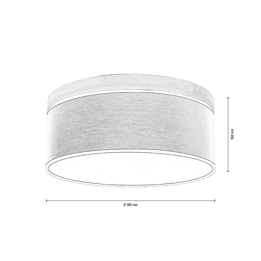 Griestu lampa BOHO 2xE27/25W/230V d. 38 cm ozols – FSC sertificēts