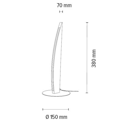 LED Aptumšojama galda lampa DUBAI LED/4W/230V ozols – FSC sertificēts