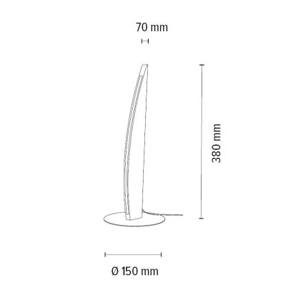 LED Aptumšojama galda lampa DUBAI LED/4W/230V ozols – FSC sertificēts