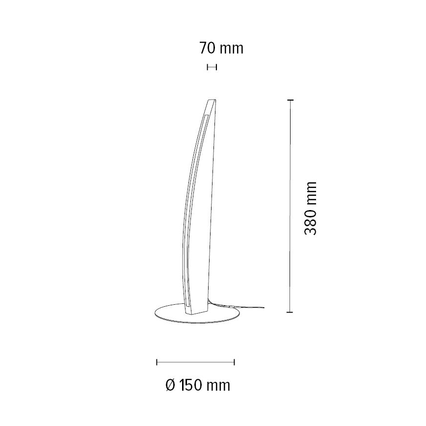 LED Aptumšojama galda lampa DUBAI LED/4W/230V ozols – FSC sertificēts