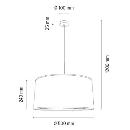 Lustra ar auklu BENITA 1xE27/40W/230V krēmkrāsa/ozols – FSC sertificēts