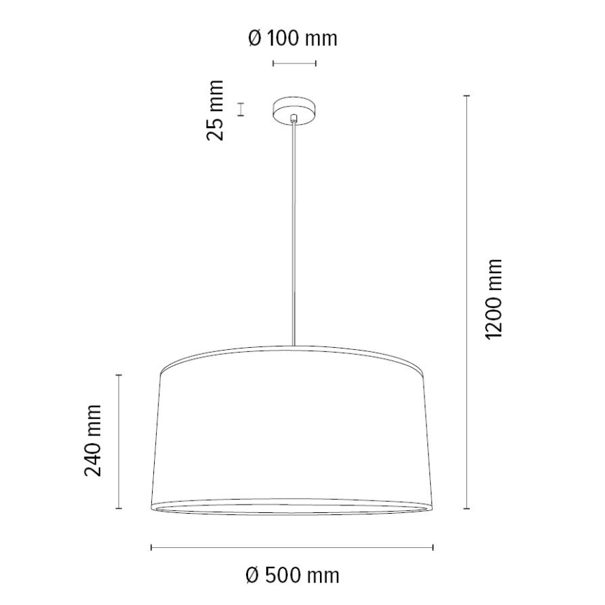 Lustra ar auklu BENITA 1xE27/40W/230V balta/ozols – FSC sertificēts