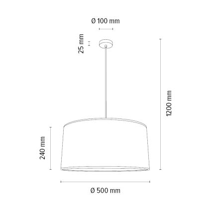 Lustra ar auklu BENITA 1xE27/40W/230V brūna/ozols – FSC sertificēts