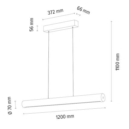 LED Aptumšojama lustra ar auklu CONOR LED/34,5W/230V ozolkoks - FSC sertificēts