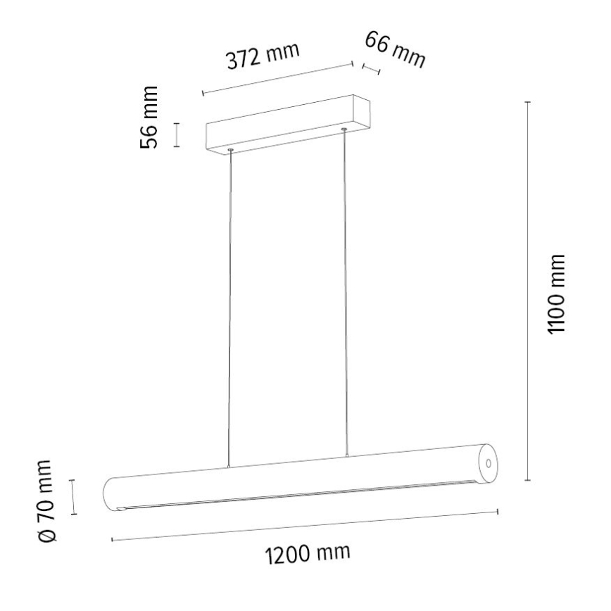 LED Aptumšojama lustra ar auklu CONOR LED/34,5W/230V ozolkoks - FSC sertificēts
