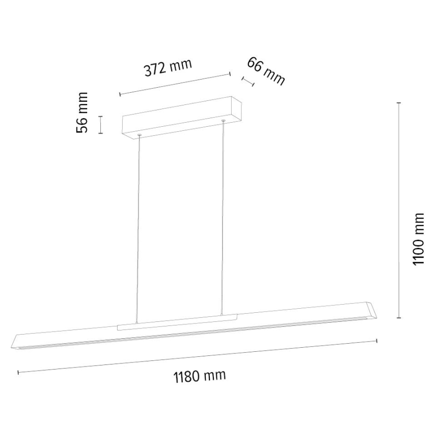 LED Aptumšojama lustra ar auklu JONAS LED/16,5W/230V ozols