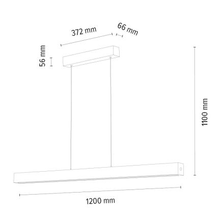 LED Aptumšojama lustra ar auklu LEON 3xLED/18W/230V ozolkoks – FSC sertificēts