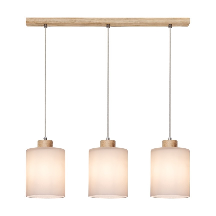 Lustra ar auklu ZEFIR 3xE27/60W/230V ozols