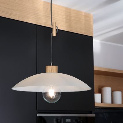 Lustra ar auklu JONA 1xE27/60W/230V ozols