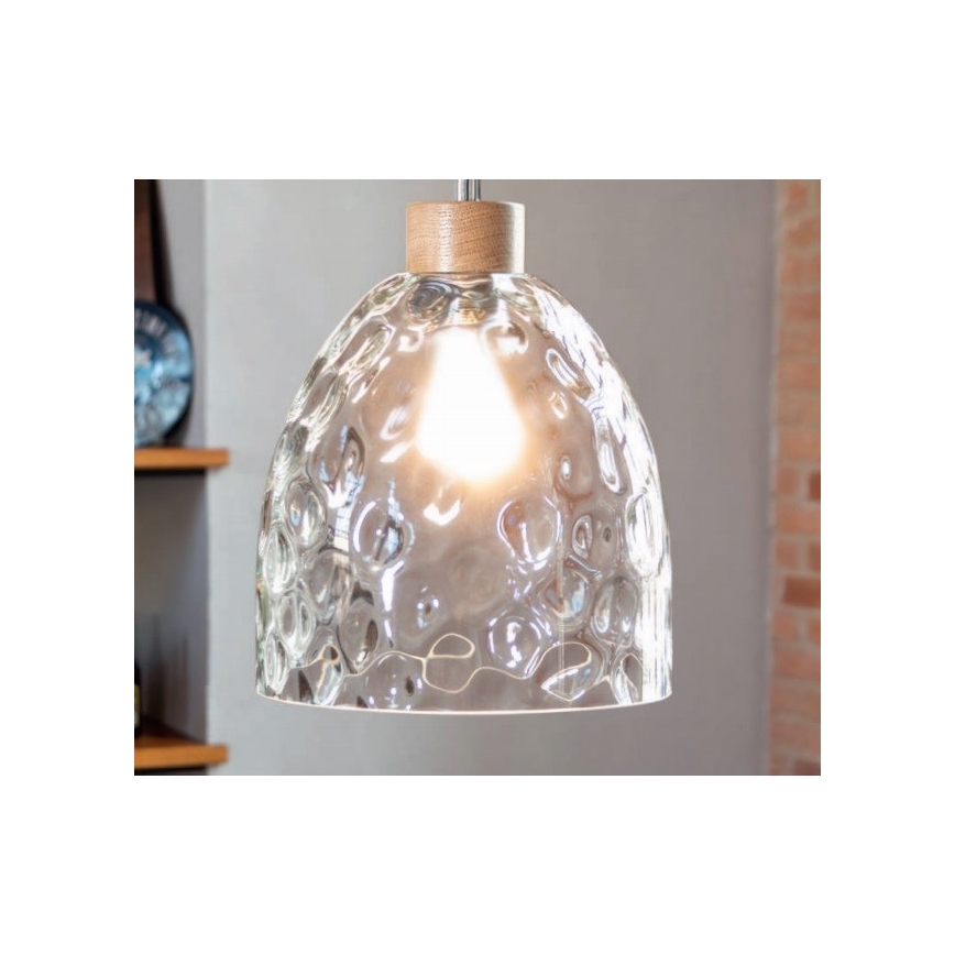 Lustra ar auklu ALESSANDRO 1xE27/60W/230V ozols