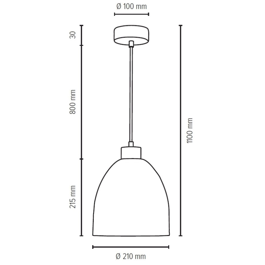 Lustra ar auklu ALESSANDRO 1xE27/60W/230V ozols