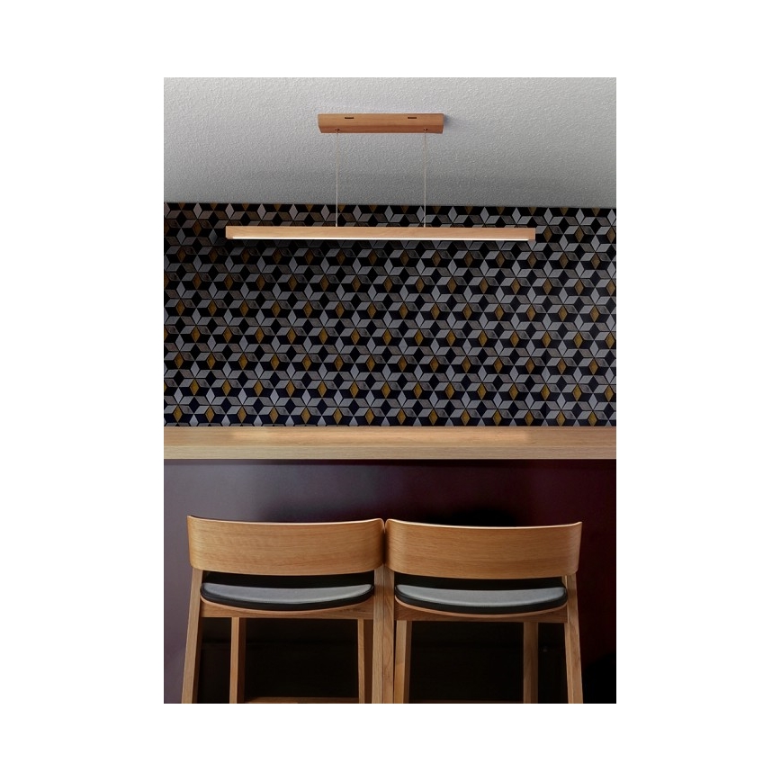 LED regulējama pakaramā lampa uz kabeļa SMAL LED/12W/230V ozols