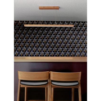 LED lustra ar regulējamu spilgtumu uz troses SMAL LED/18W/230V ozols