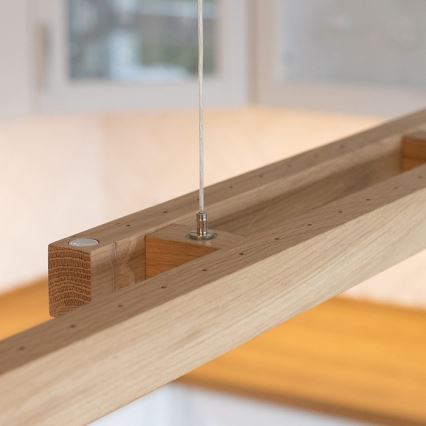 LED regulējama lustra uz troses SMAL 2xLED/22,5W/230V 2700/4000/6500K ozols