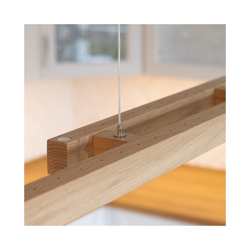 LED regulējama lustra uz troses SMAL 2xLED/22,5W/230V 2700/4000/6500K ozols