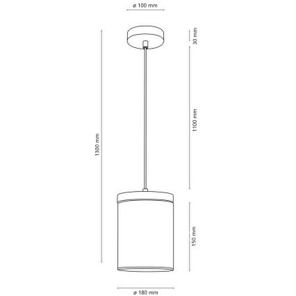 Lustra ar auklu MONSUN 1xE27/60W/230V priede